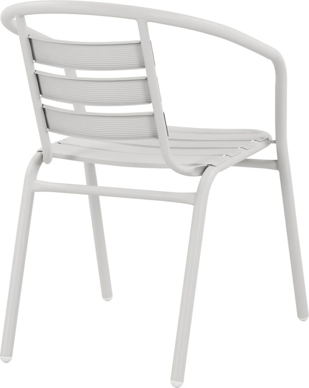 Karrige Laura Metalike e Bardhë me feta alumini FH5037.02 54x59x73cm