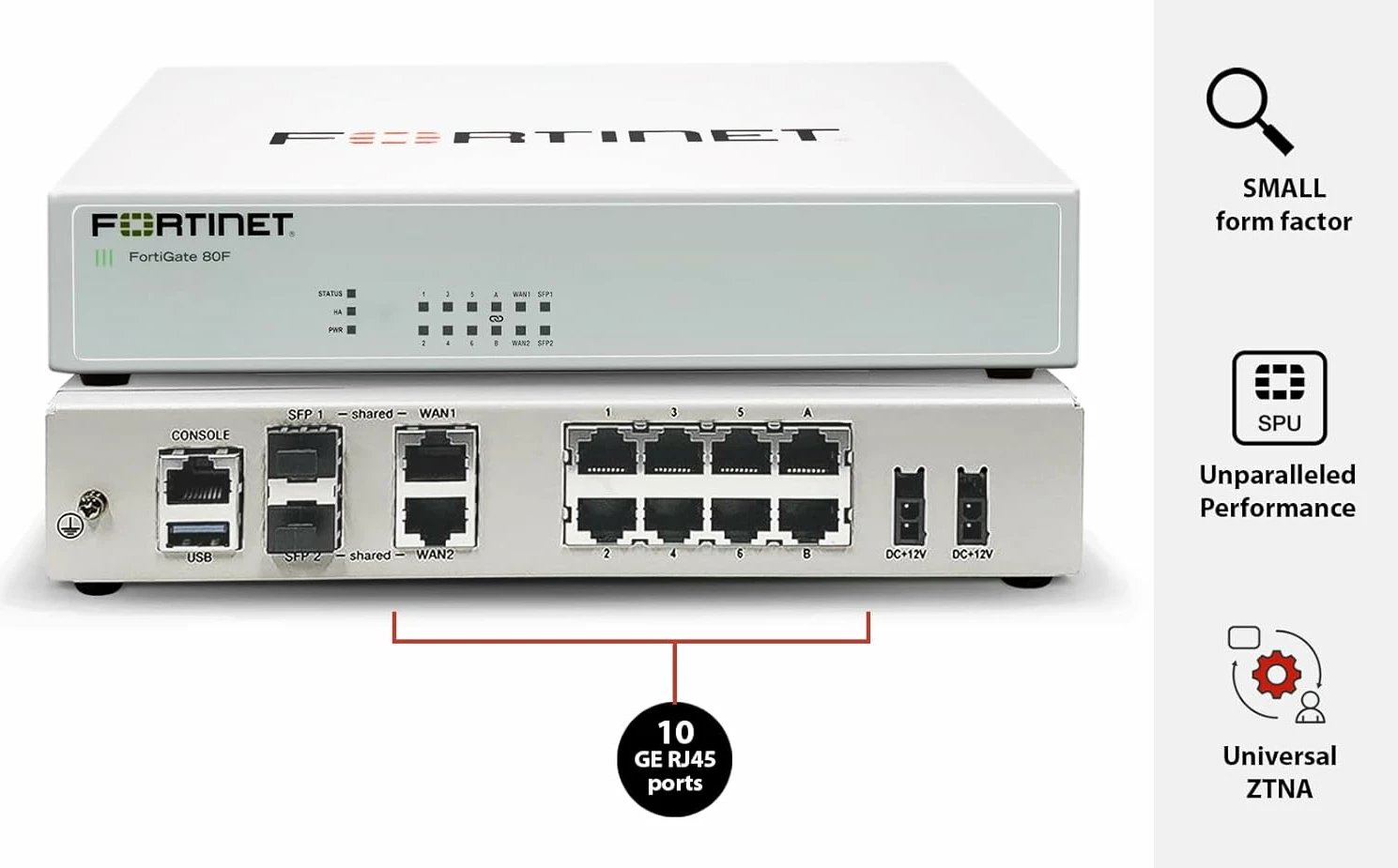 Pajisje rrjeti sigurie Fortinet FortiGate 80F, 8xGE RJ45 ports
