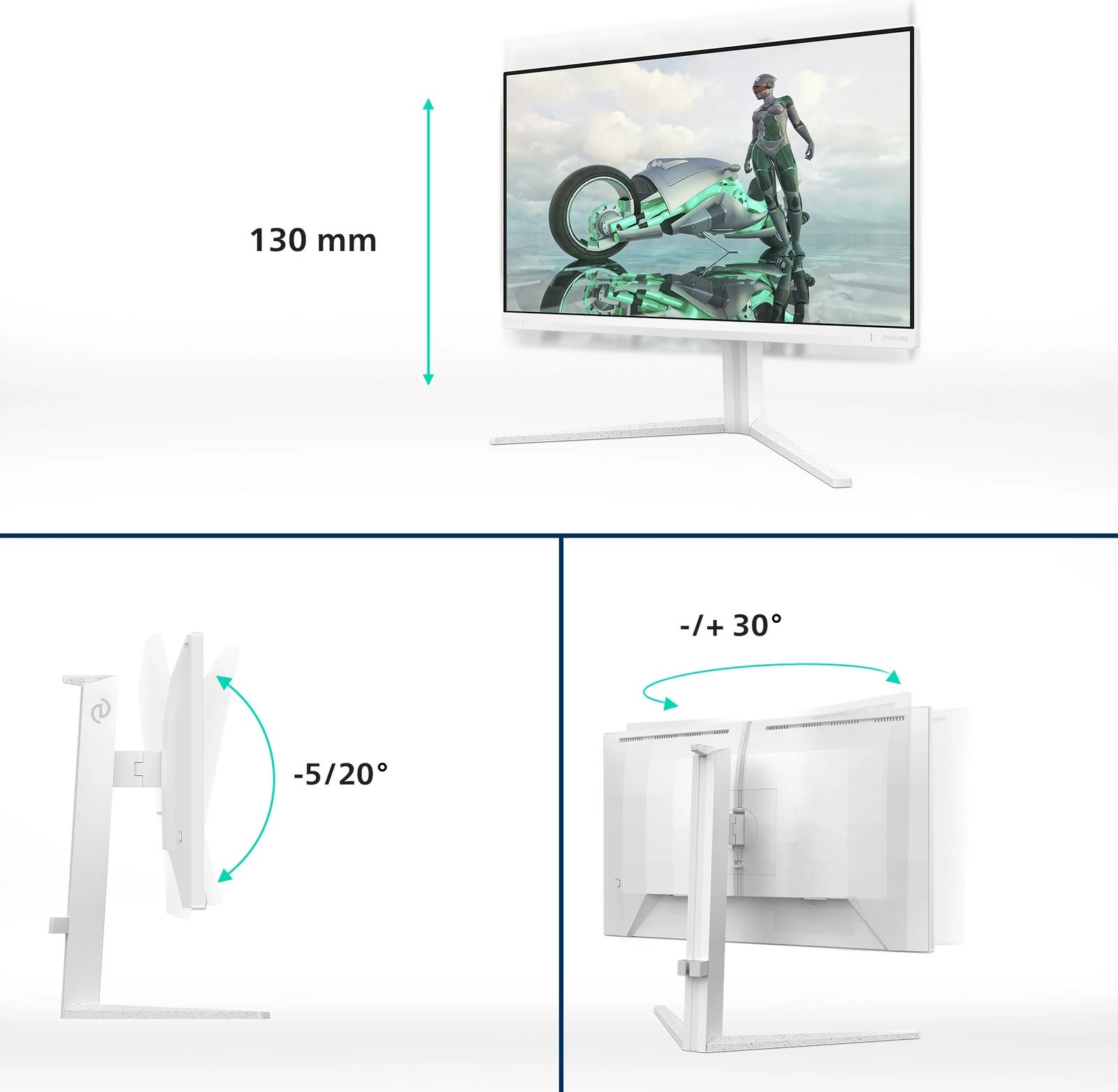 Monitor Philips 27M2N3201A 27 inç IPS, Full HD, i bardhë