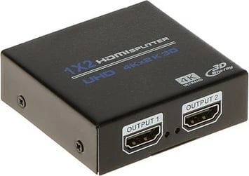 Splitter HDMI No name HDMI-SP-1/2KF, 1xInput në 2xOutput, i zi