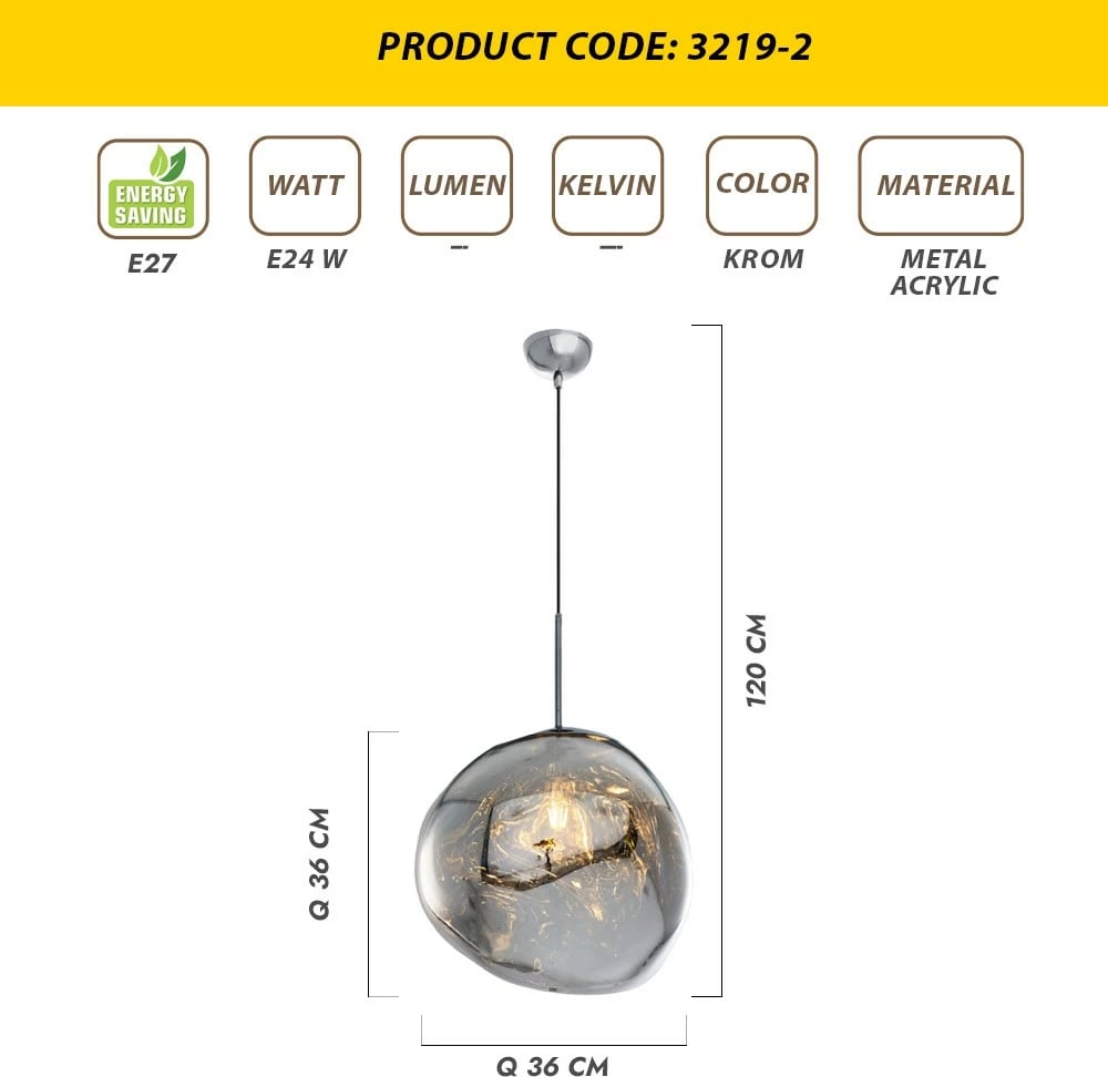 Llambë varëse Opviq, L1259, krom