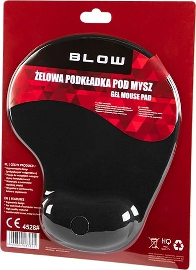 Mauspad BLOW me jastëk xheli, i zi