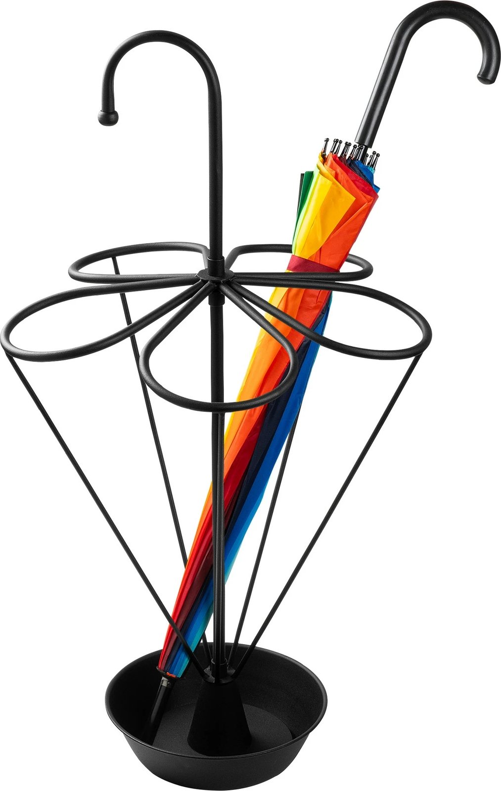 Stendë për ombrella, metal i zi, Evila Originals, 40x40x76cm Stendë për ombrella, metal i zi, Evila Originals, 40x40x76cm