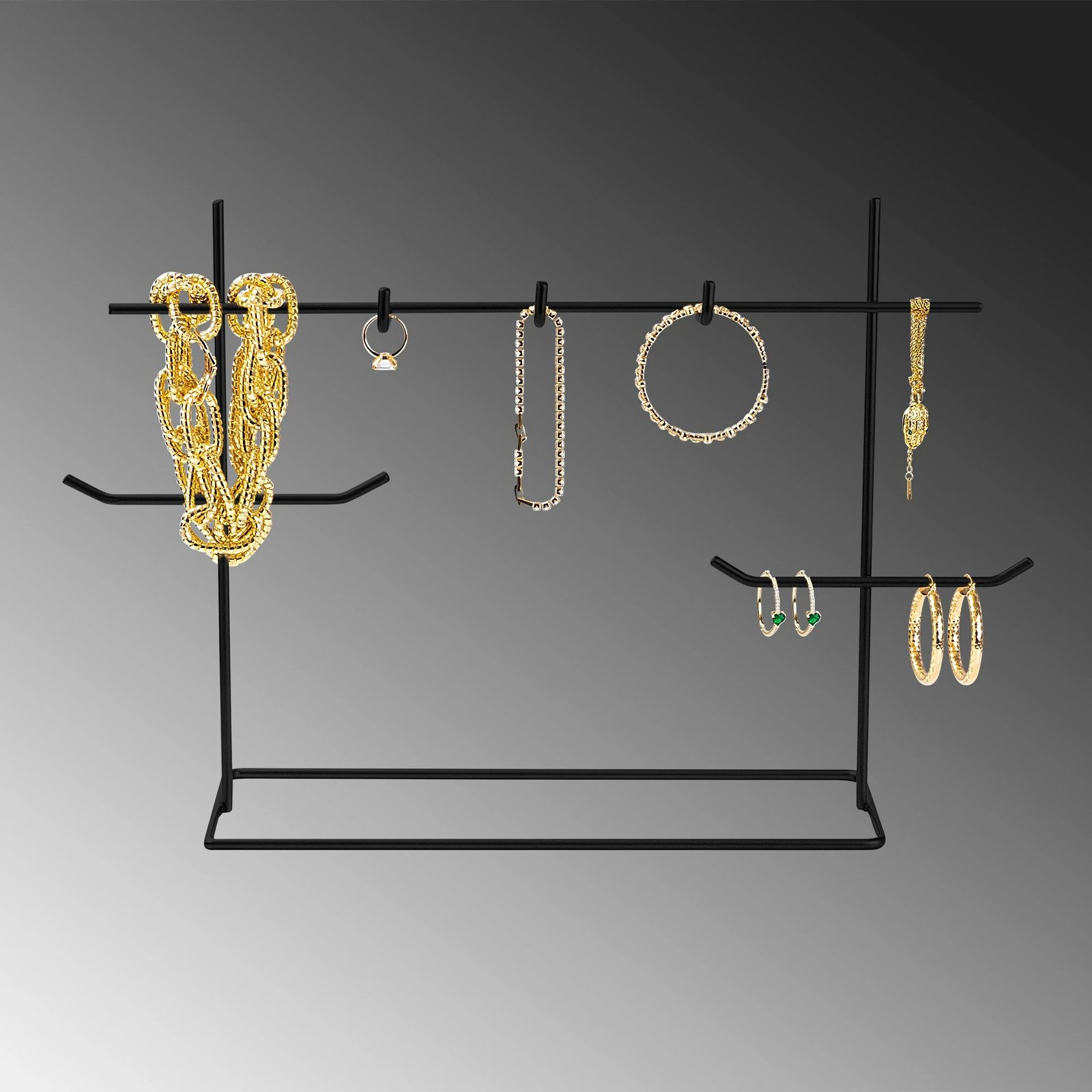 Organizues stendë për stoli, ngjyrë e zezë, Evila Originals, TK-007-B