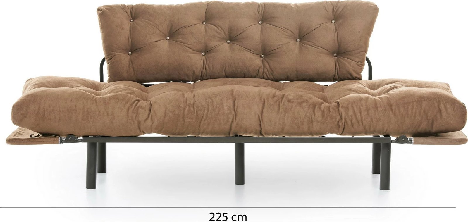 Divan-krevat treshe Nitta, kafe e çelët Divan-krevat treshe Nitta, kafe e çelët