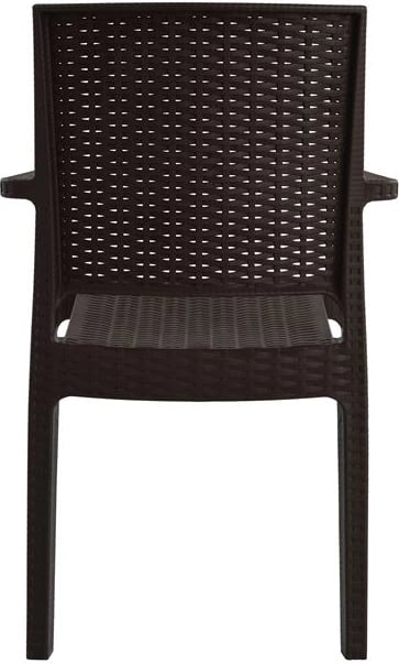 Karrige me krahë polipropileni, ngjyrë kafe e errët, FH5134.02, 57x55,5x89 cm