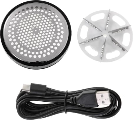 Heqës pushash, Camry, CR 9620, 3 shpejtësi 6500/7500/8500 rpm, bateri 2000mAh, prerje 6.5 cm, i rimbushshëm USB, bardh e zi