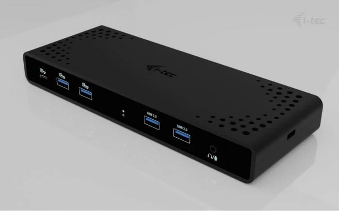 Kasë docking i-tec CADUA4KDOCKPDB100, 2x DisplayPort, 2x HDMI, 5x USB, RJ-45, 85W Power Delivery, me karikues USB-C, e zezë