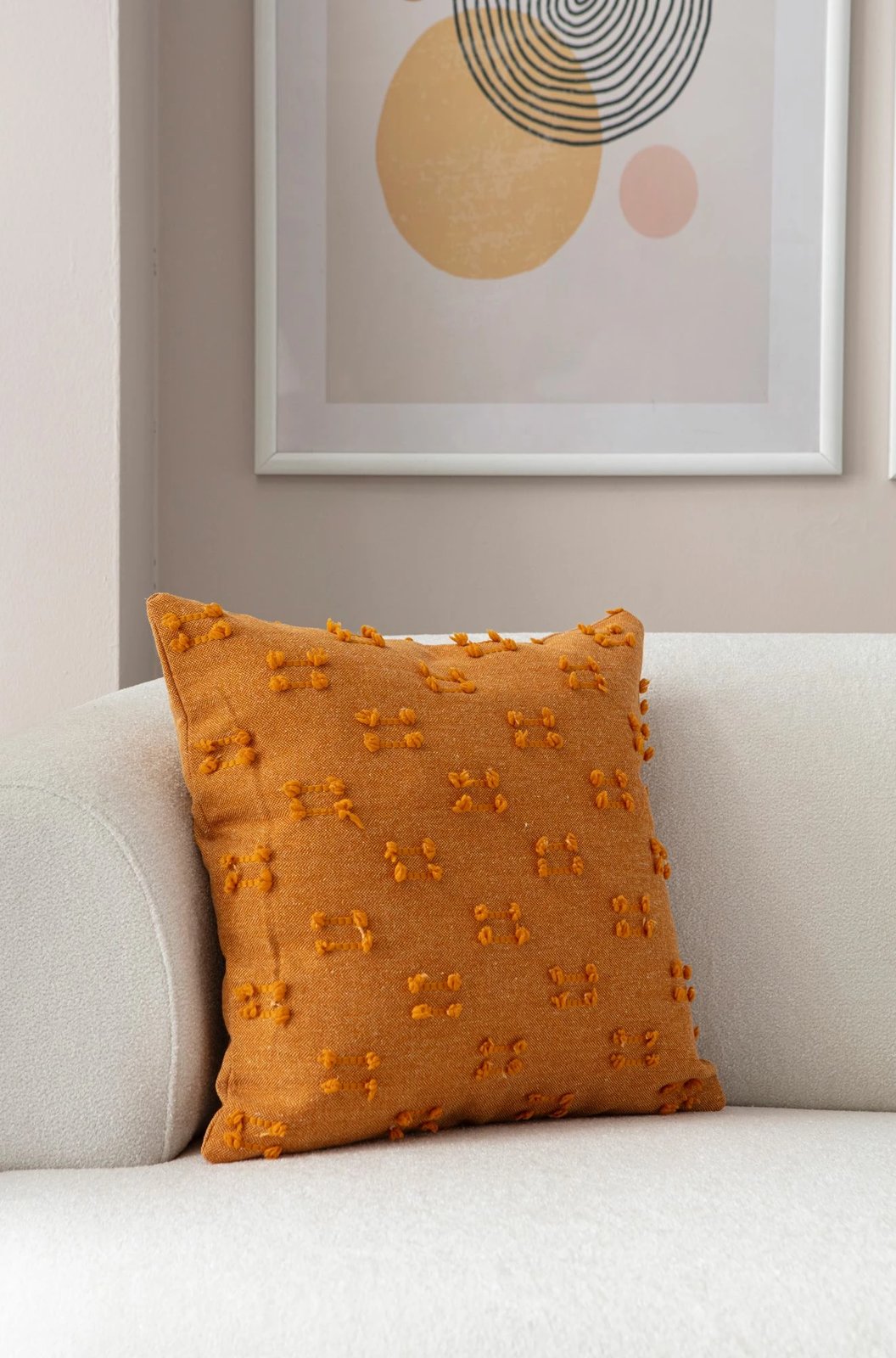 Jastëk dekorativ portokalli, Evila Originals, Tuffet v9, 43x43cm