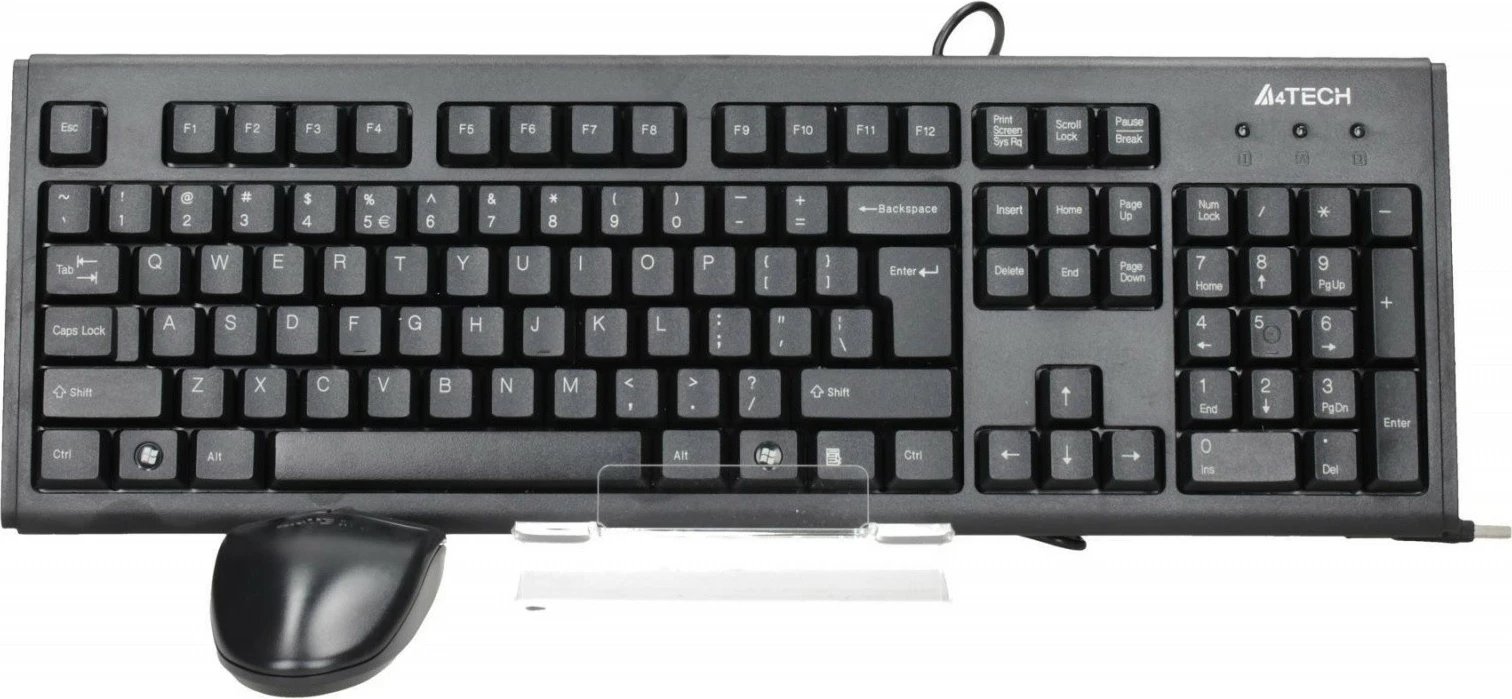 Set tastierë + maus A4 Tech KM-720 OP-620, me kabllo, USB, e zezë