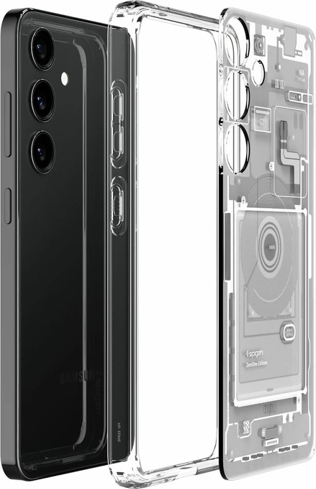 Mbështjellës Spigen Ultra Hybrid Zero One për Samsung Galaxy S24, Bardhë