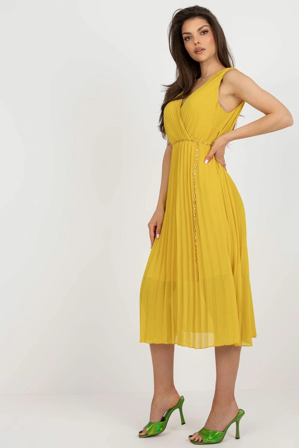 Fustan Italy Moda 181355, i verdhë