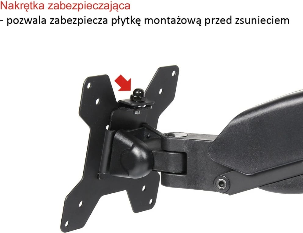 Mbajtës tavoline për monitor ART RAMART L-11GD, për 13-27 inç, i zi