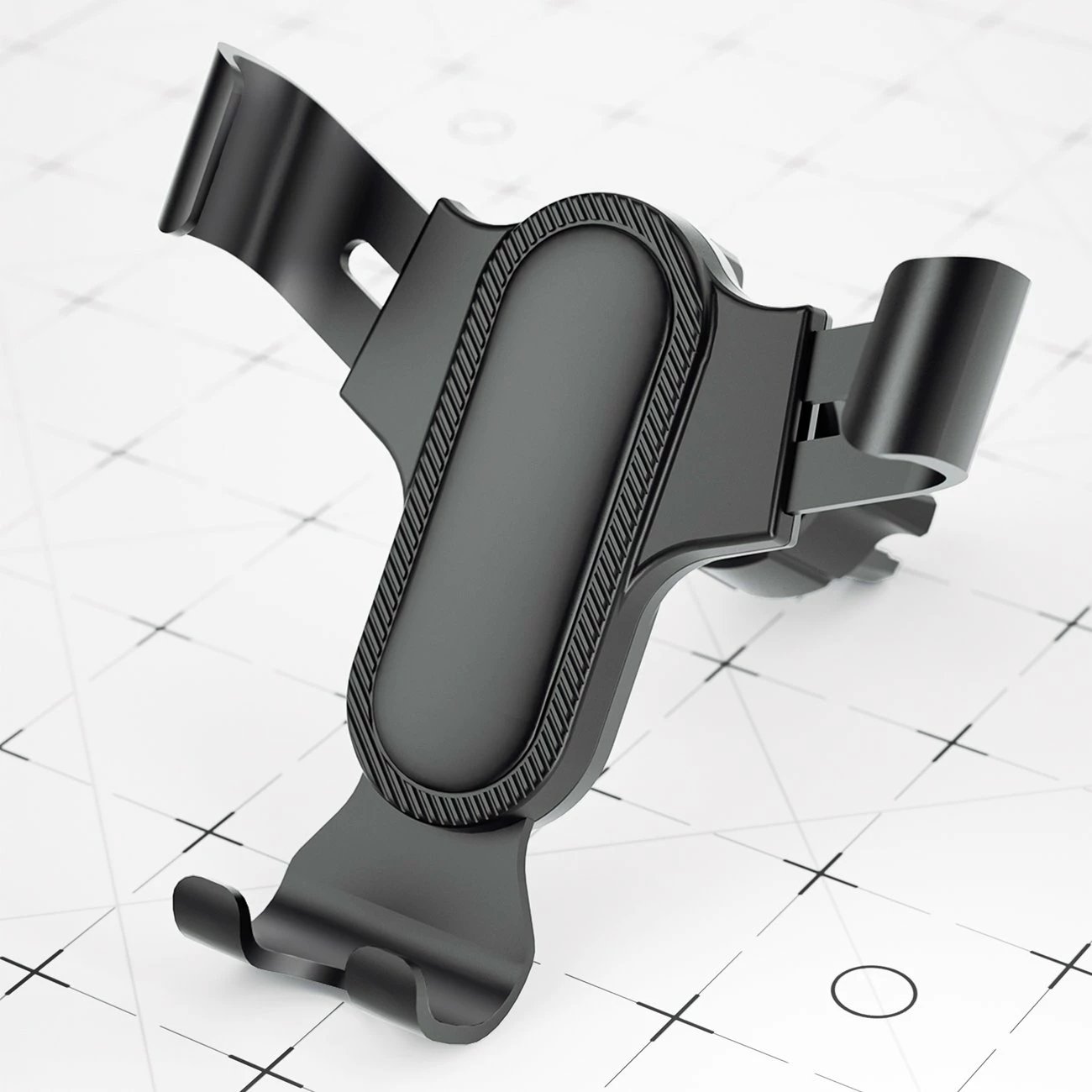 Mbajtës gravitacional për celular Dudao F7s, i zi