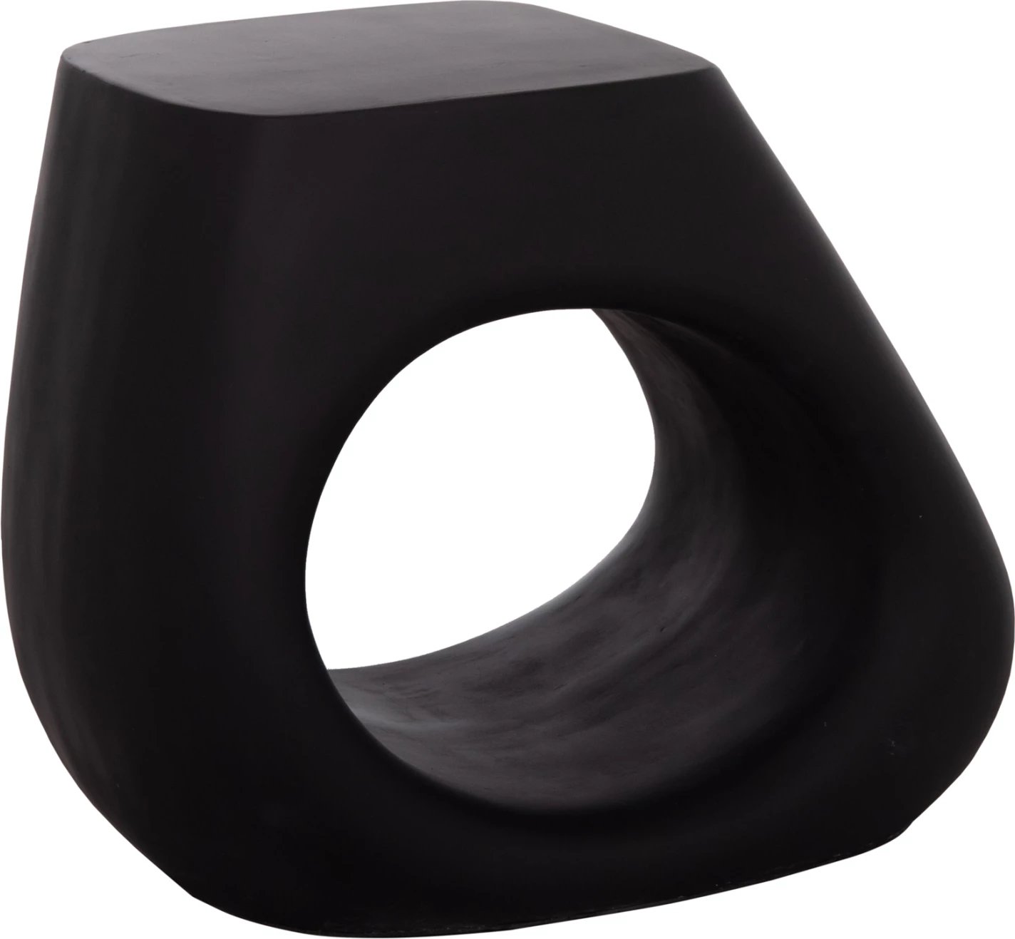 Karrige lounge LANS, fibër-cement, e zezë, 58x28x45.5cm