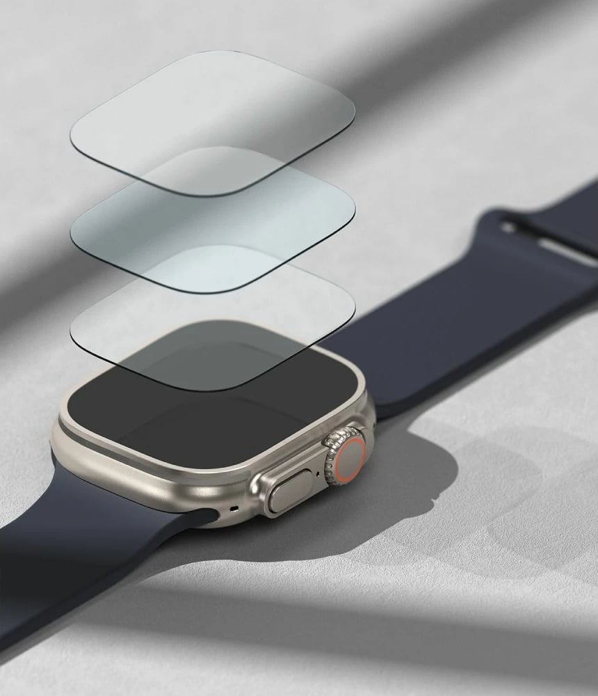 Xham i temperuar për Apple Watch Ultra 49mm, Ringke ID FC Glass, set 4 copë