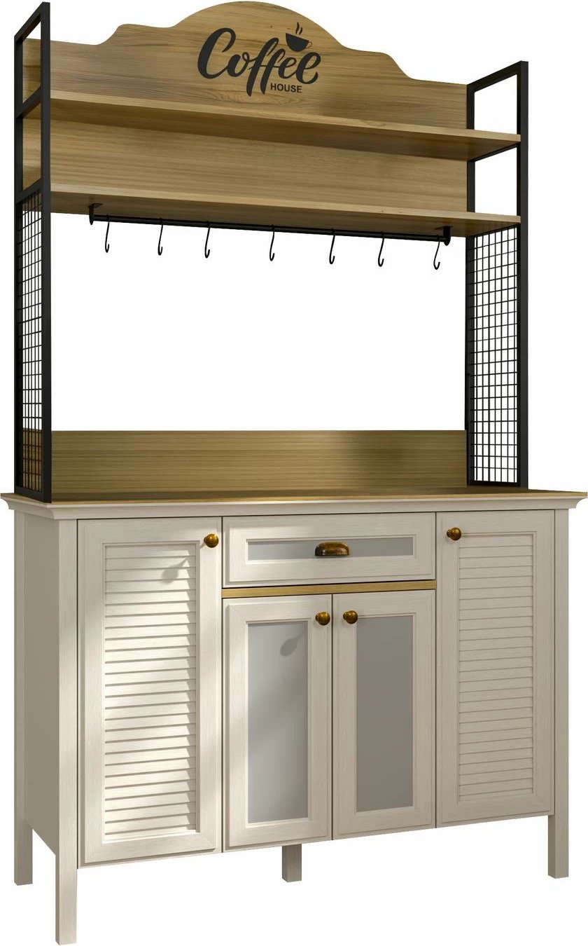 Dollap për kafe, krem, lis, e zi, Skye Decor, FRN-21027