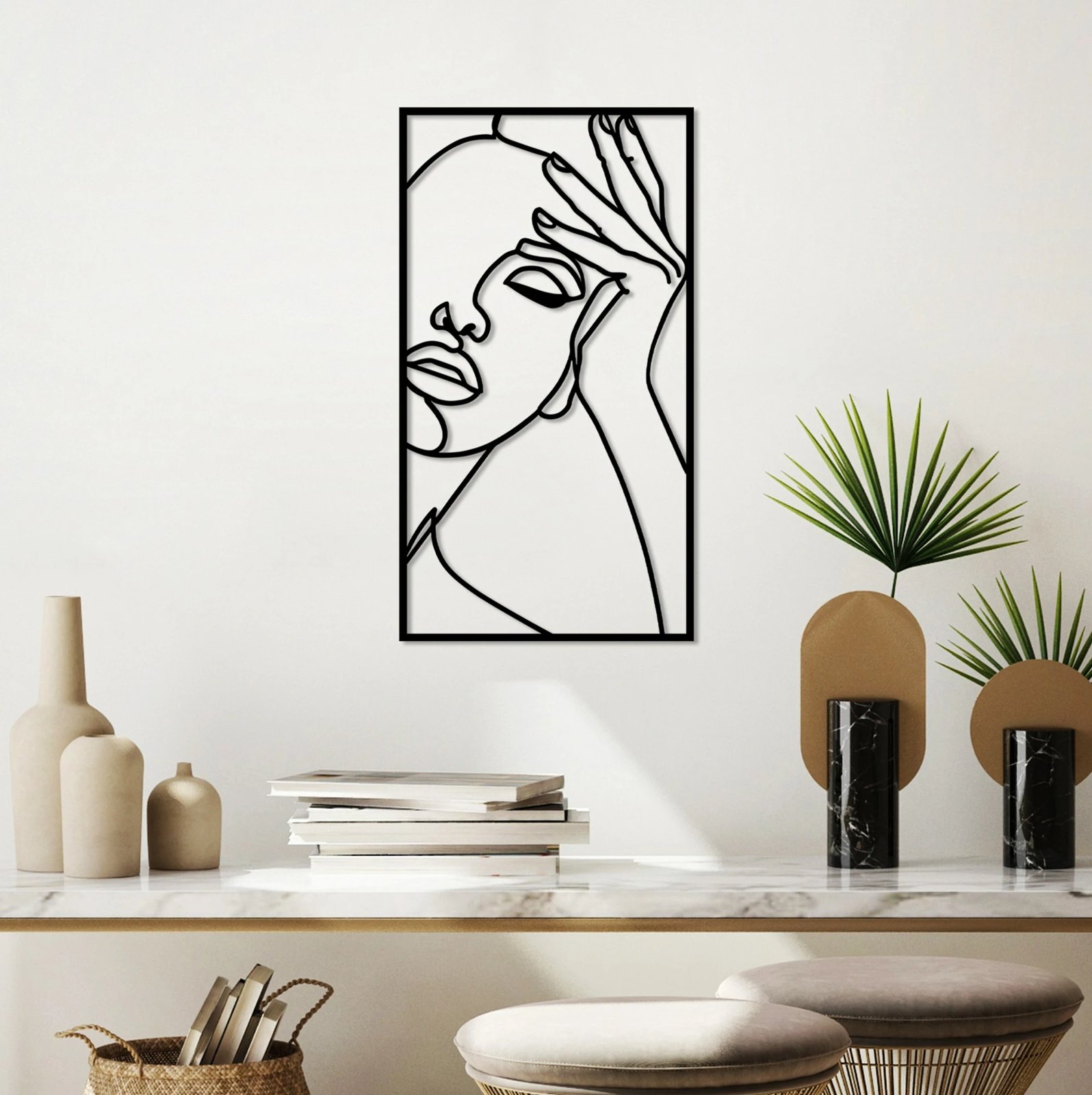 Aksesor dekorativ metalik për mur, Wallity, imagine - M