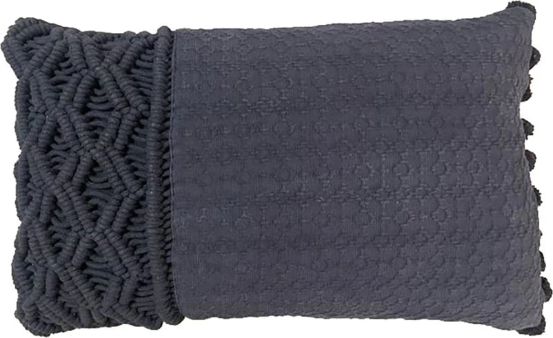 Jastëk dekorativ Al Mano, 45x45x5cm, pambuk-poliester, i zi