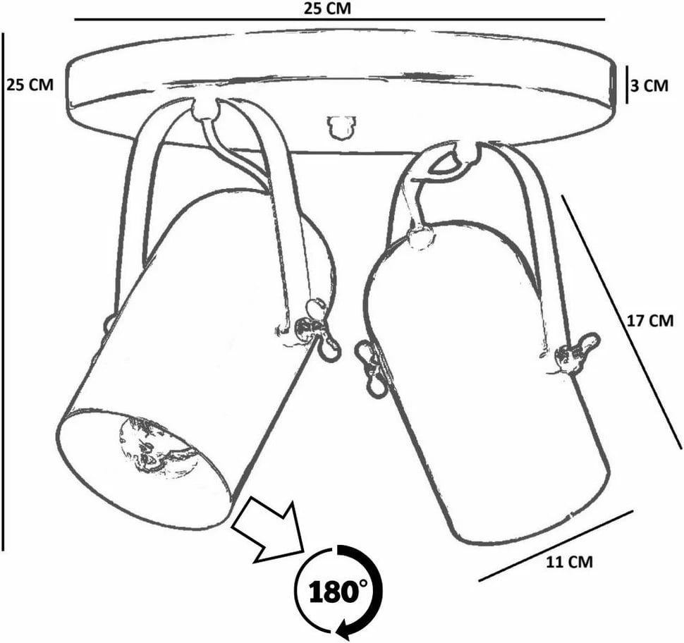 Llambë tavani Opviq, ngjyrë ari, 8994-2