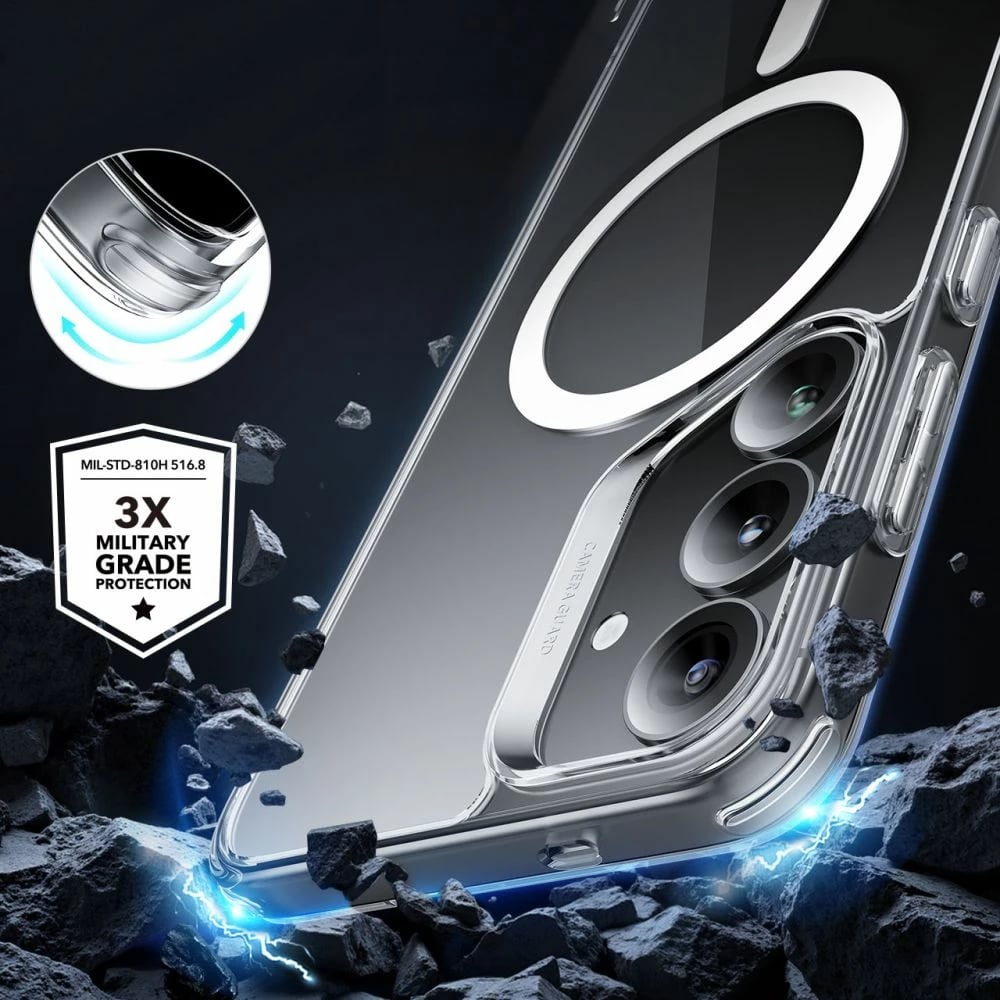 Mbështjellës ESR Classic Hybrid HaloLock për Samsung Galaxy S25+, Transparent