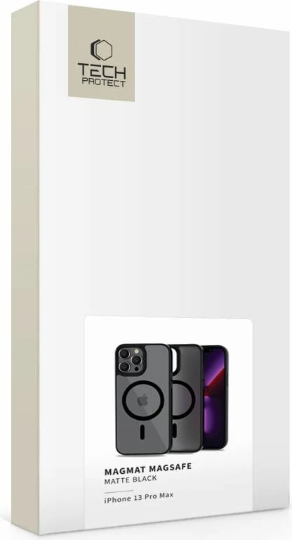 Mbështjellës Tech-Protect MagMat MagSafe për iPhone 13 Pro Max, Mat, i zi