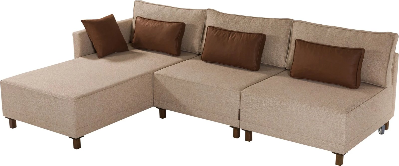 Kënd-sofë krevati Atelier del Sofa, Matris majtas, ngjyrë kafe
