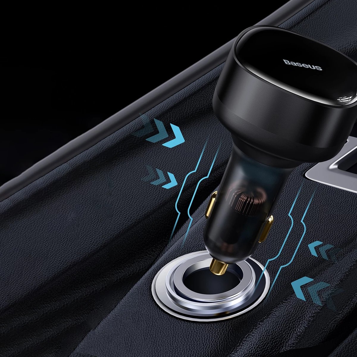 Karikues veture Baseus Enjoyment 2in1, 30W, me kabllo USB-C dhe Lightning, i zi