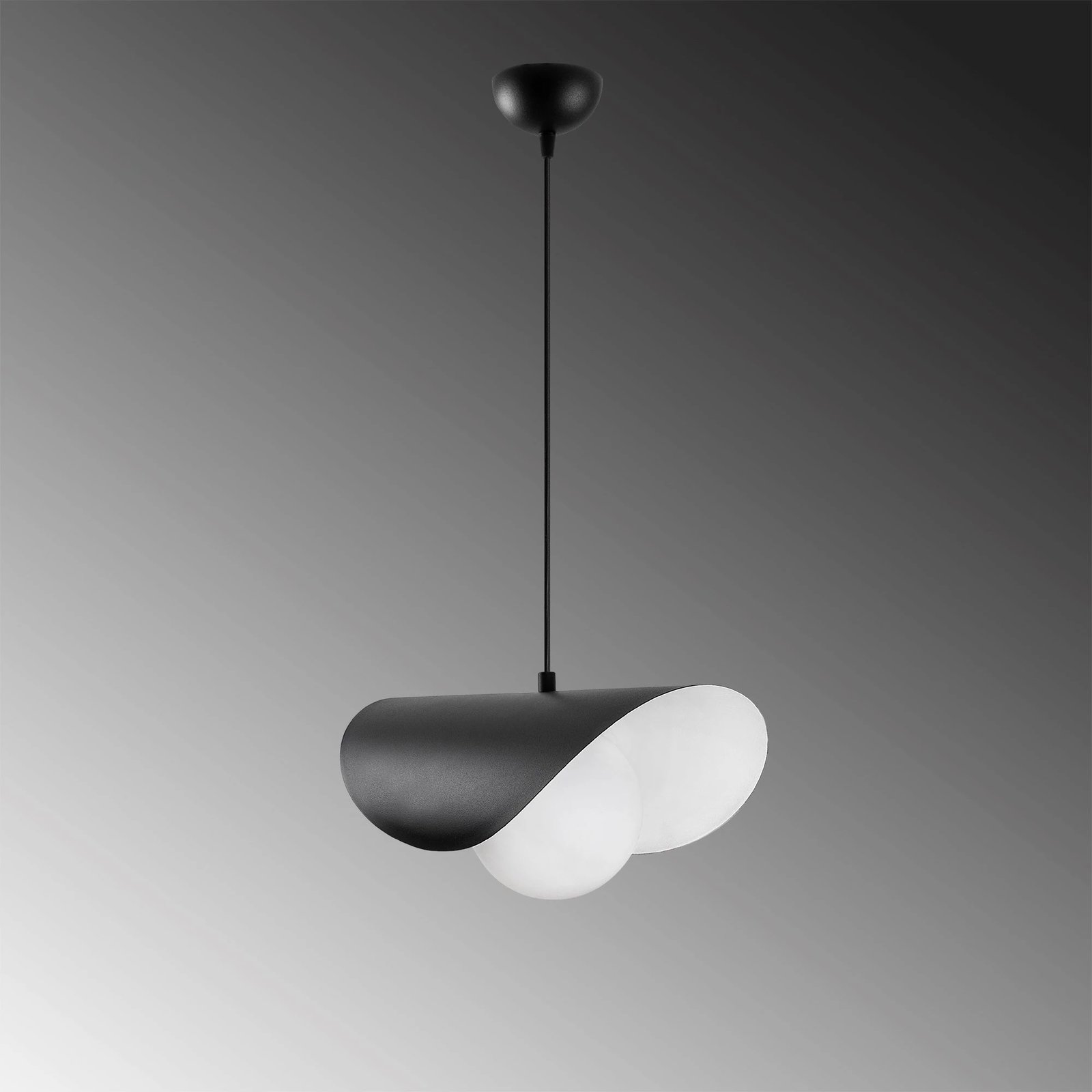 Llambë tavani Opviq, Camel 6, industriale, e zezë dhe e bardhë Llambë tavani Opviq, Camel 6, industriale, e zezë dhe e bardhë