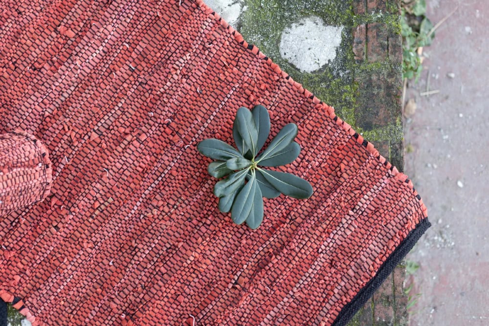 Qilim MAROCCO, lëkurë, portokalli, 60x90cm