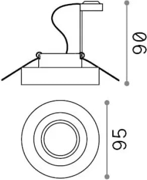Ndriçues të integruar në tavan Blues fi round