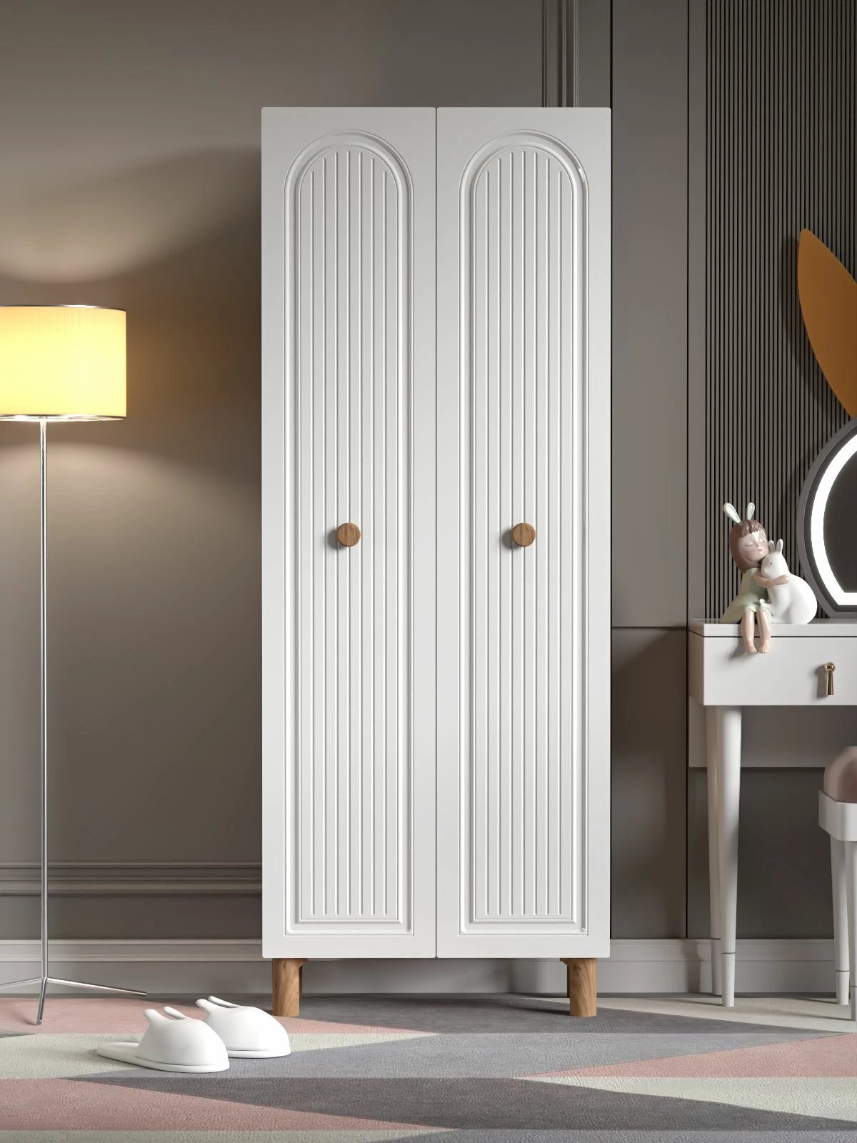 Dollap multifunksional, ngjyrë Atlantic Pine dhe e bardhë, Skye Decor, Vionne