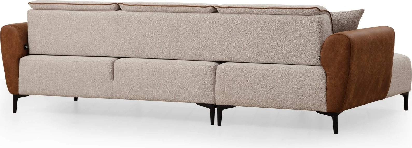 Kënd-sofë shtrat Atelier del Sofa, Aren majtas, bezhë, kanelë