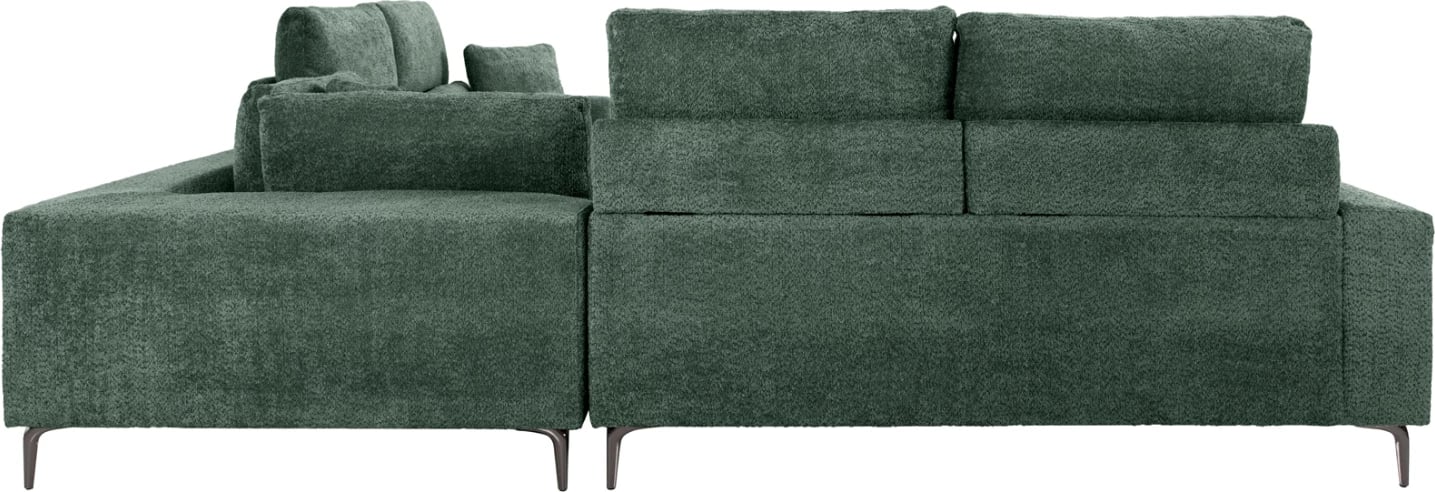 Kënd divani SYMMET FH3269.05, pëlhurë jeshile, këmbë antracit me shkëlqim, 314x236x90-102H cm