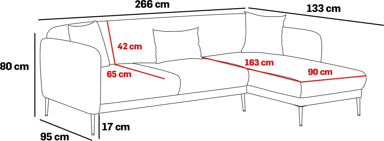 Kënd divan-krevat Venus L, ngjyrë antracit, Atelier del Sofa