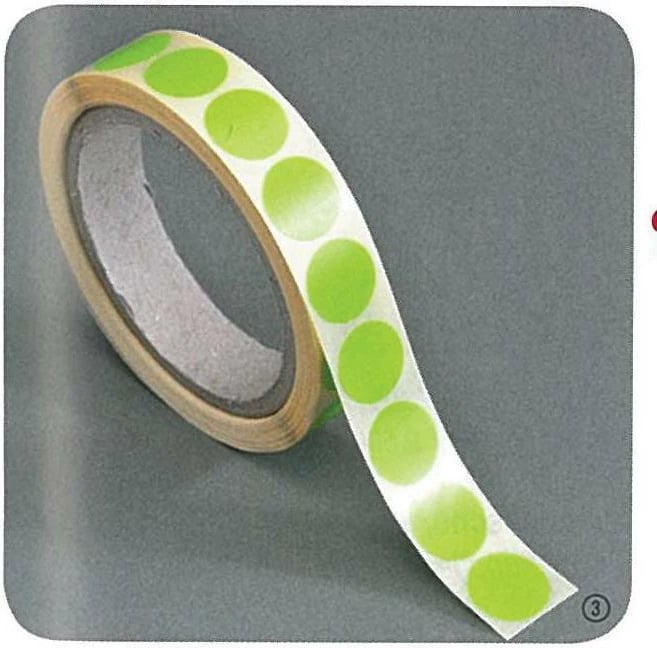 Etiketa vetëngjitëse të rrumbullakëta NEXT Ø20mm, 1000 copë, Jeshile