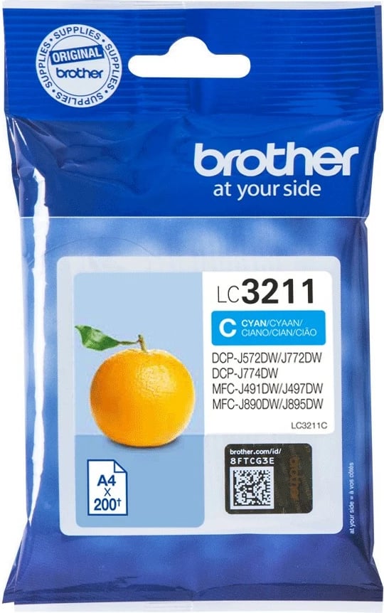Toner Brother LC3211C, Cyan, 200 faqe