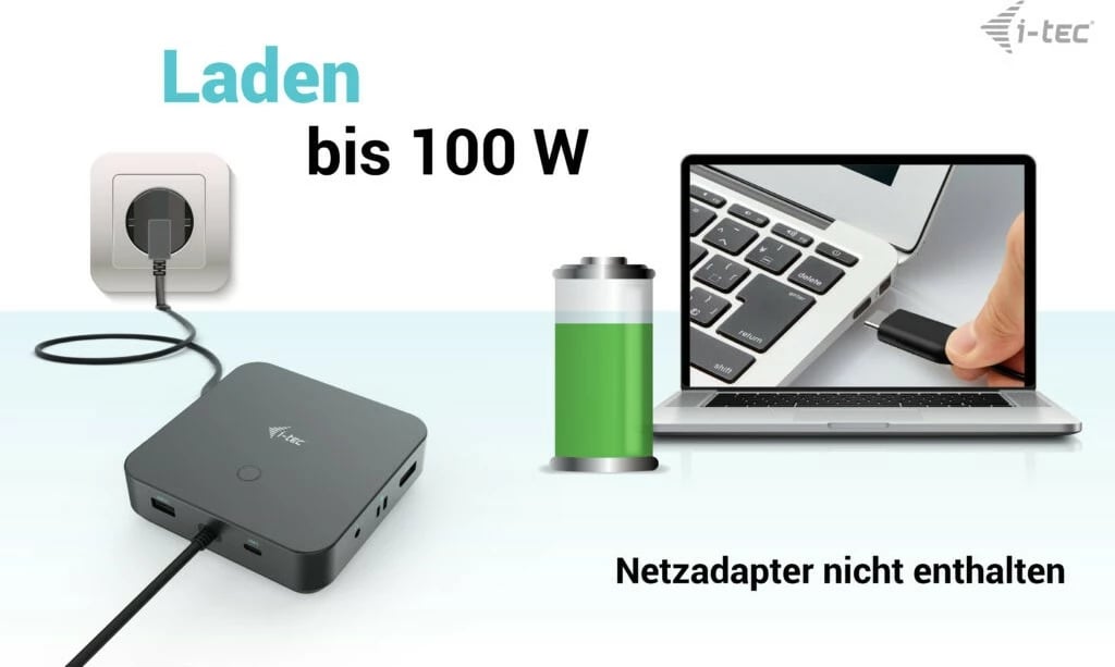 Docking station I-Tec USB-C HDMI Dual DP, 100W, 3x 4K, 10Gbps, i zi