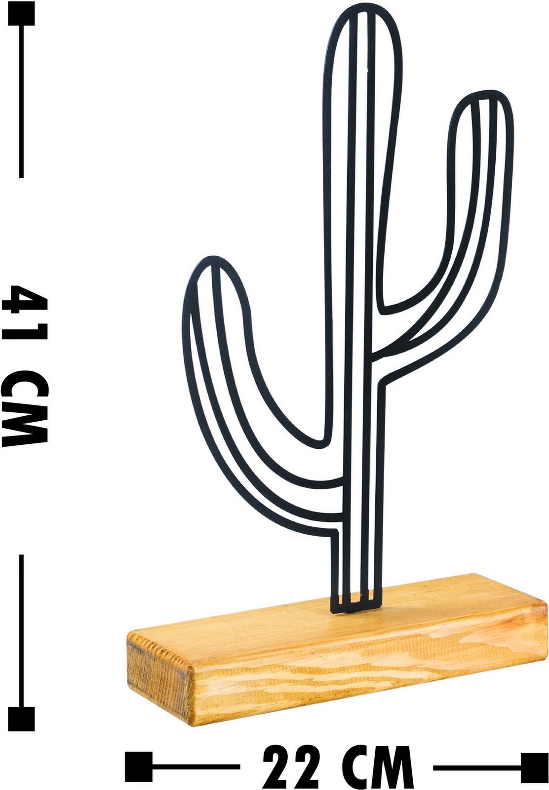 Objekt dekorativ Aberto Design, kaktus, i zi