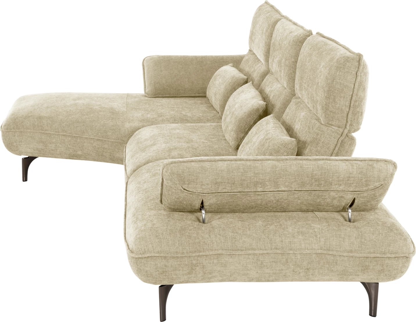 Divan-krevat këndor (majtas) CONVERT FH3268.01L, pëlhurë ecru, 283x188x100H cm