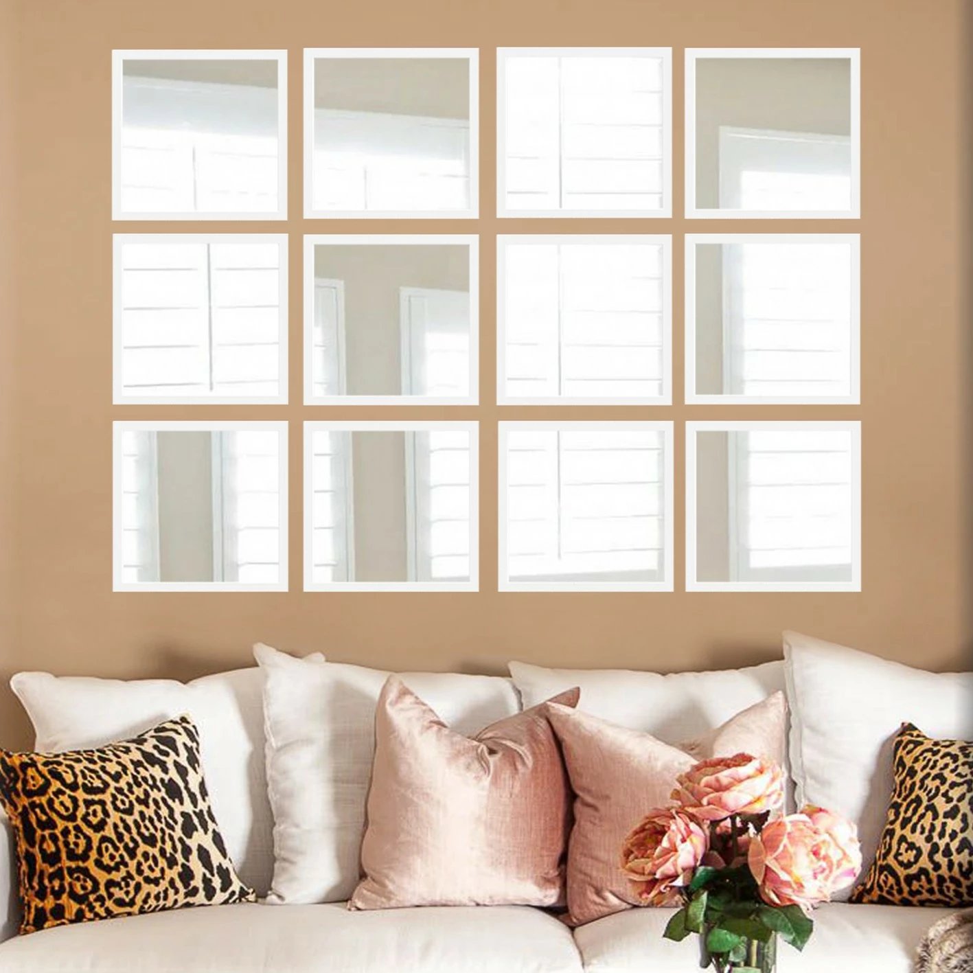 Set pasqyrash (12 copë), Wallity, SETAYNA_067, e bardhë dhe argjend