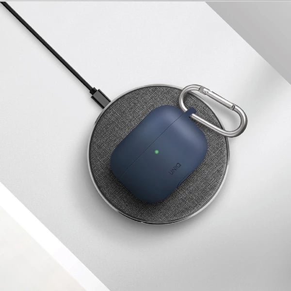 Mbështjellës UNIQ Vencer për AirPods Pro, silikon, me karabiner, Gri