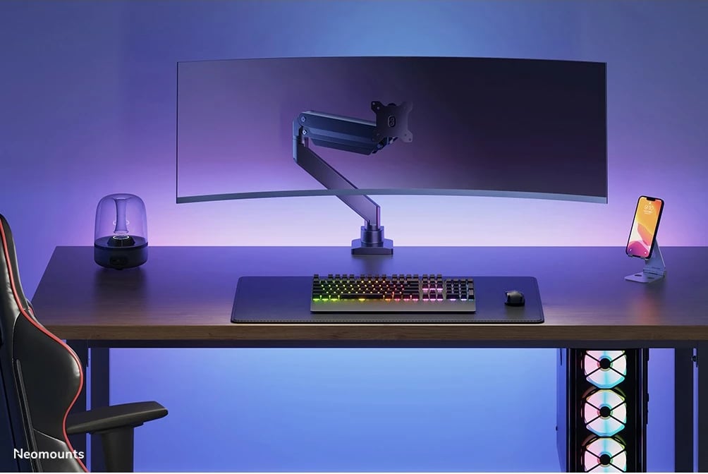 Mbajtës tavoline Neomounts NM-D775BLACKPLUS, për ekrane të lakuara, 49", i zi Mbajtës tavoline Neomounts NM-D775BLACKPLUS, për ekrane të lakuara, 49", i zi