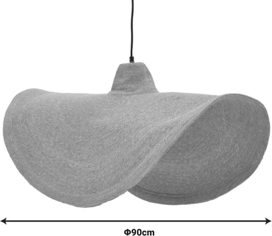 Dritë tavani Wholy Inart, bar deti natyral-hekur, D90x139cm