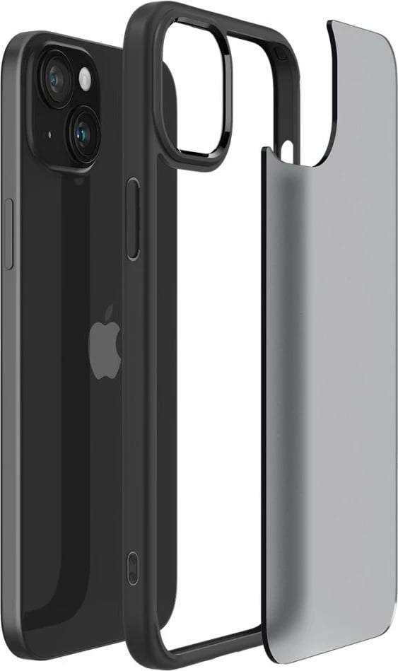 Mbështjellës Spigen Ultra Hybrid për iPhone 15, frost black, Transparent/Black Mbështjellës Spigen Ultra Hybrid për iPhone 15, frost black, Transparent/Black