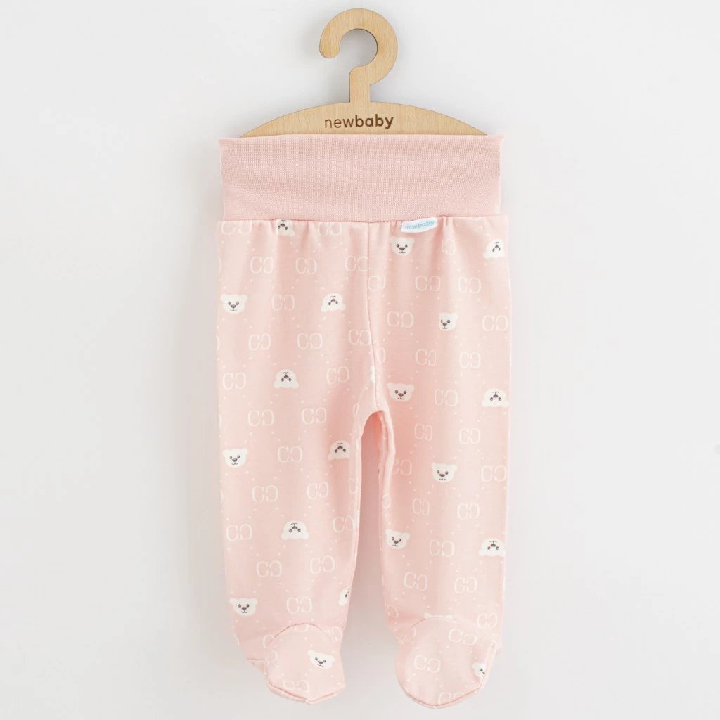 pantalona me këmbë për bebe, NEW BABY Classic II, 100% pambuk, madhësi 68 (4-6m), për vajza, e bardhë