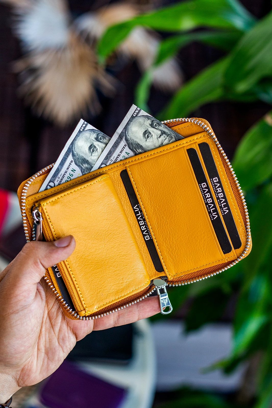 Portofol unisex Zoozie Bags, ngjyrë mustard, Sydney