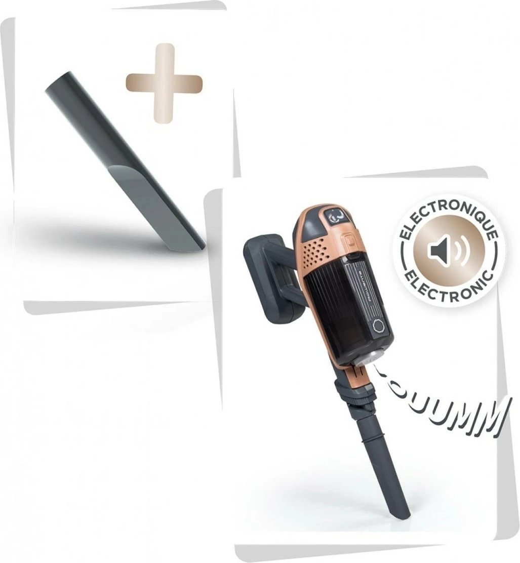 Lodër fshesë me korrent Smoby Rowenta X Force Flex, për fëmijë, Elektronike, Zezë/Bakër/Gri