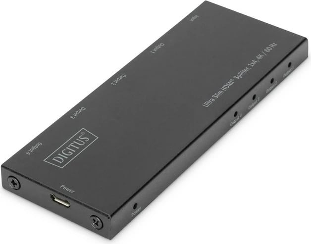 Splitter HDMI Digitus DS-45323 Ultra Slim 1x4, 4K 60Hz, 3D, HDR, HDCP 2.2, i zi