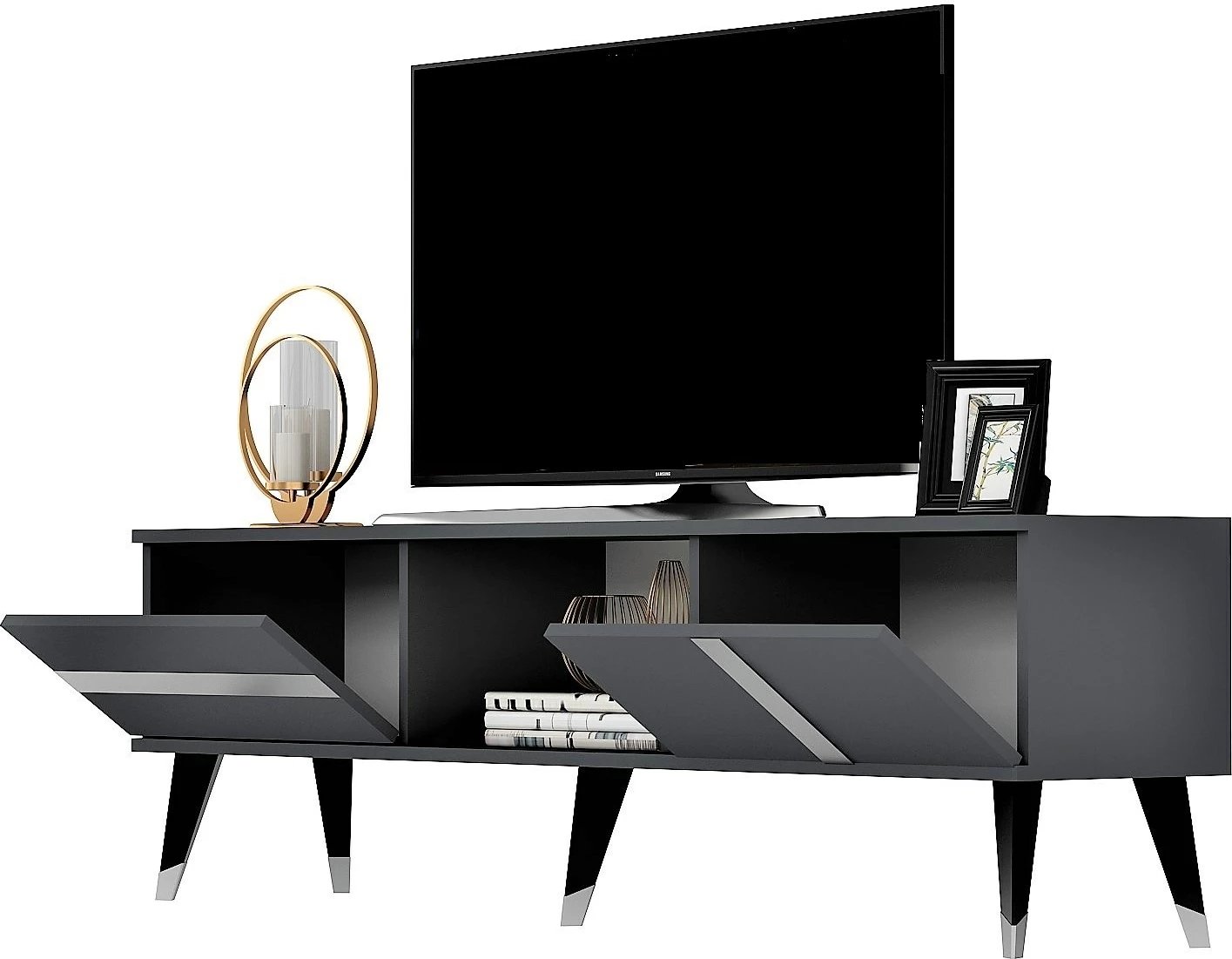 Komodë TV Hanah Home, Vania, antracit, argjend